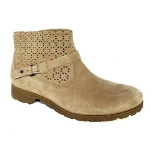 Teva DeLaVina perforated bootie with cutouts tan